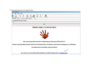 16. Rancangan halaman awal sebagai berikut  