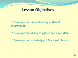 Lesson Objectives ,[object Object]