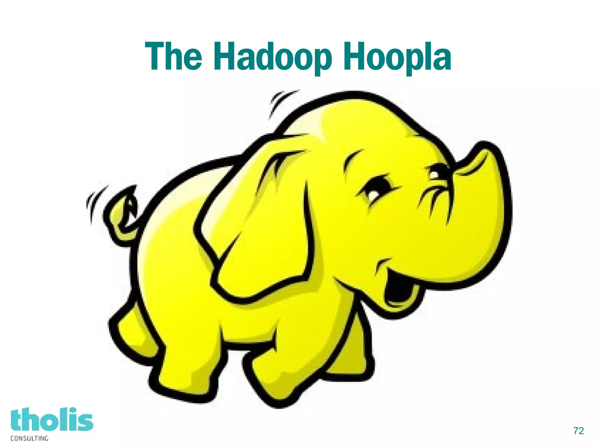 72
The Hadoop Hoopla
 