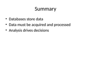 Introduction to Database and Data Mining | PPTX