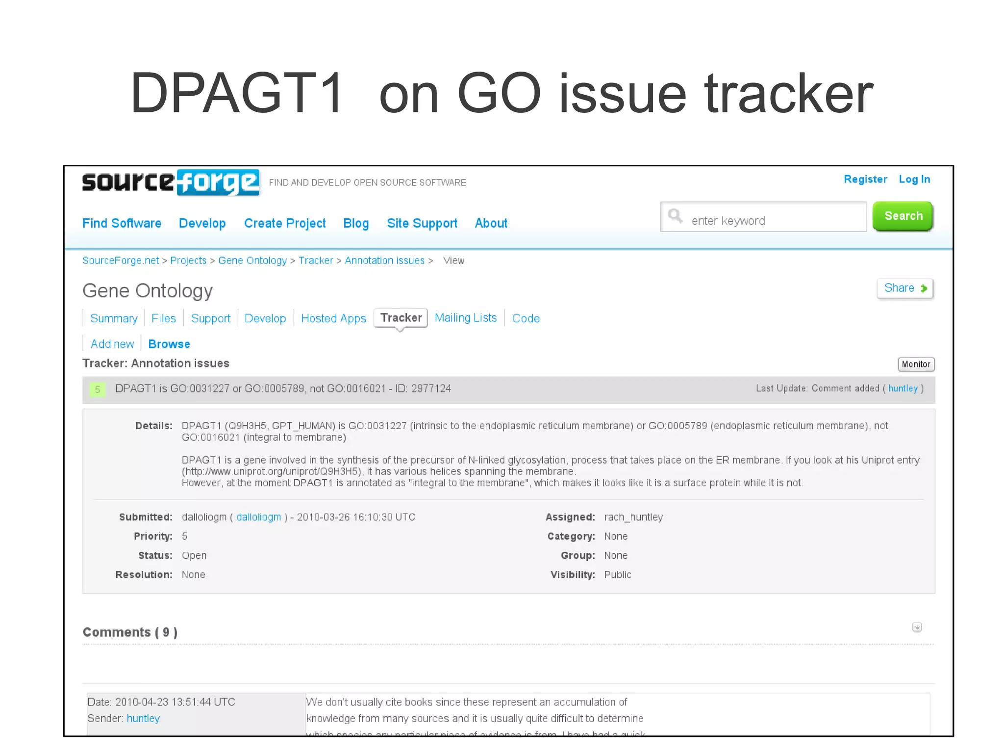 DPAGT1 on GO issue tracker
 