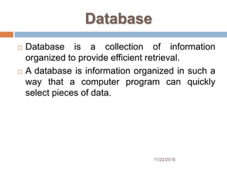 Database software | PPT
