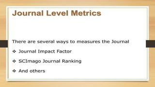 Citation Databases & Research Metrics U-4.pptx