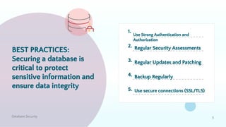Databases and information Security presentation | PPT