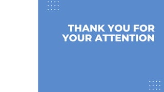 THANK YOU FOR
YOUR ATTENTION
 