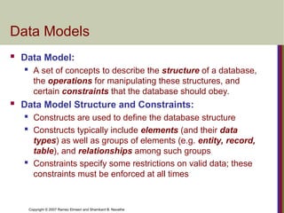 Element Data Model Database System Concepts and Architecture.ppt