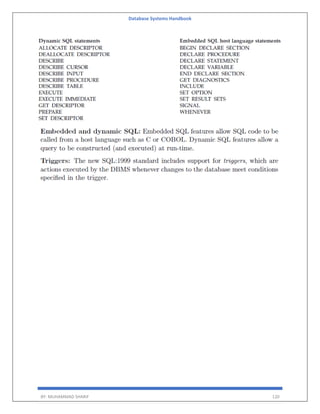 Database Systems Handbook
BY: MUHAMMAD SHARIF 120
 