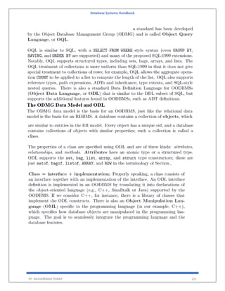 Database Systems Handbook
BY: MUHAMMAD SHARIF 121
 
