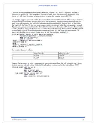 Database Systems Handbook
BY: MUHAMMAD SHARIF 125
 