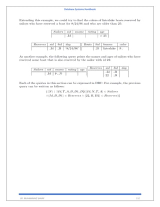 Database Systems Handbook
BY: MUHAMMAD SHARIF 132
 