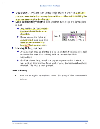 Database Systems Handbook
BY: MUHAMMAD SHARIF 206
 