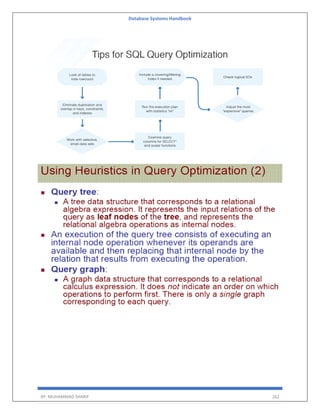 Database Systems Handbook
BY: MUHAMMAD SHARIF 262
 