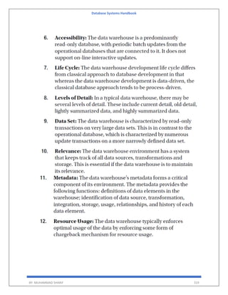 Database Systems Handbook
BY: MUHAMMAD SHARIF 319
 