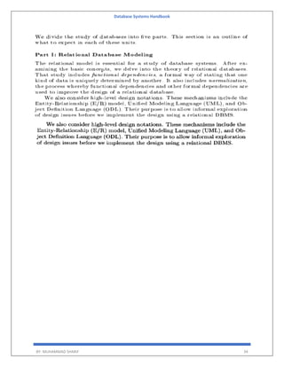 Database Systems Handbook
BY: MUHAMMAD SHARIF 34
 
