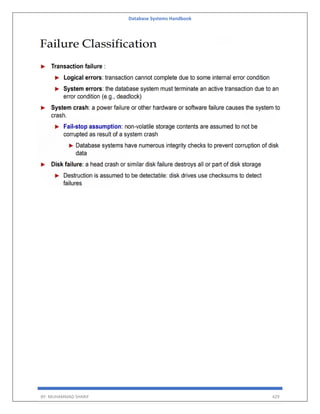 Database Systems Handbook
BY: MUHAMMAD SHARIF 429
 