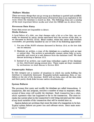 Database Systems Handbook
BY: MUHAMMAD SHARIF 430
 