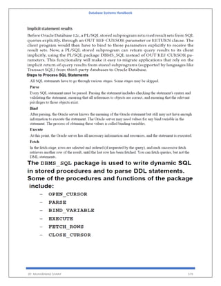 Database Systems Handbook
BY: MUHAMMAD SHARIF 579
 