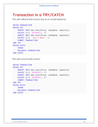 Database Systems Handbook
BY: MUHAMMAD SHARIF 581
 