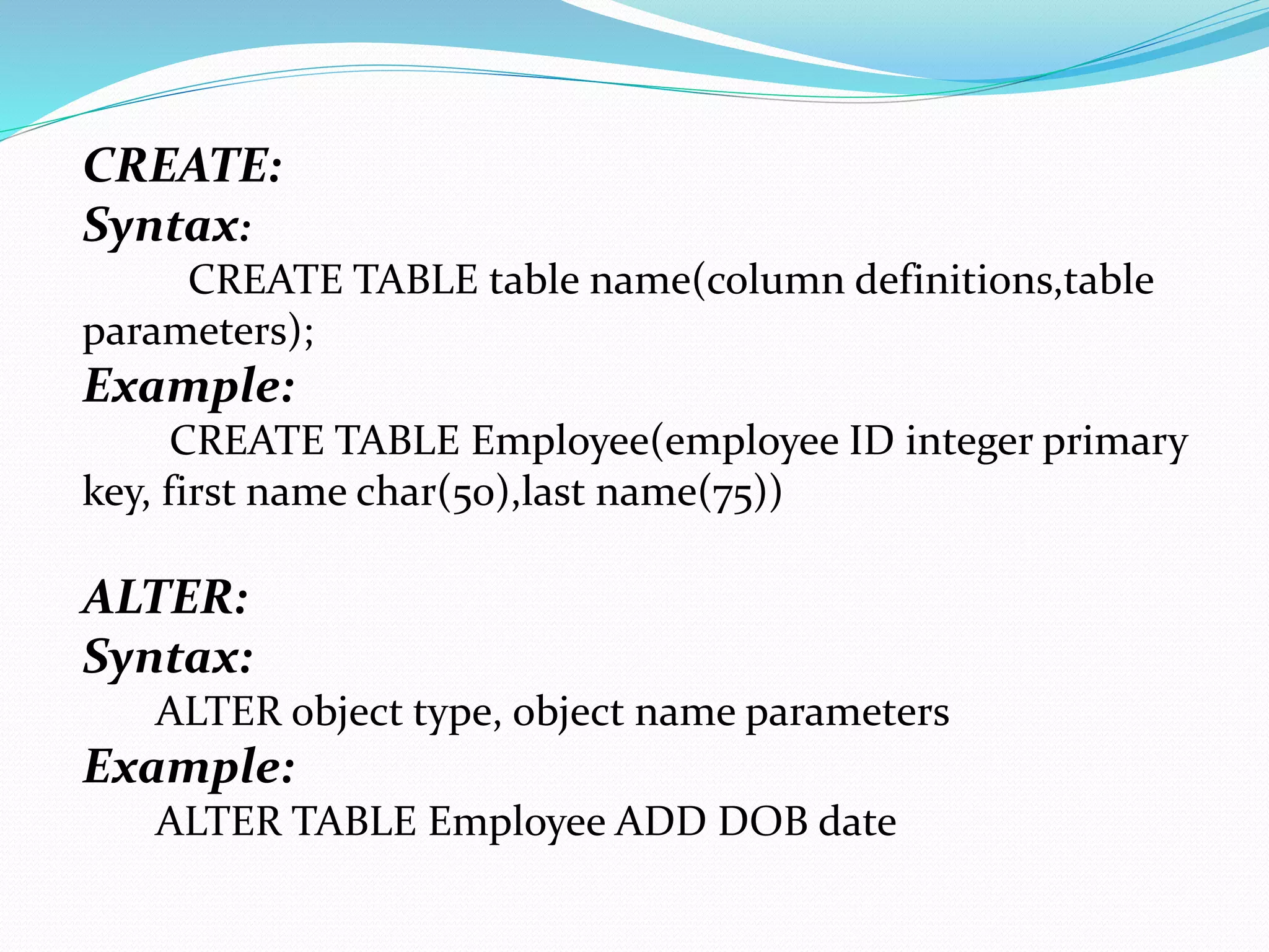 STRUCTURE OF SQL QUERIES | PPTX | Databases | Computer Software and ...