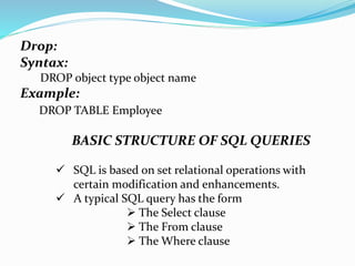 STRUCTURE OF SQL QUERIES | PPT