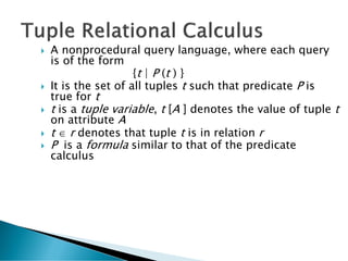 Database systems-Formal relational query languages | PDF