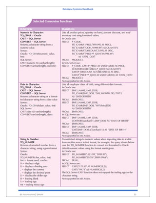 Database Systems Handbook
BY: MUHAMMAD SHARIF 33
 