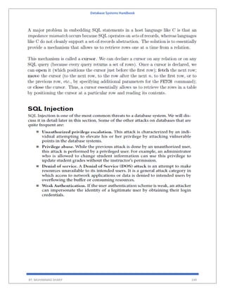 Database Systems Handbook
BY: MUHAMMAD SHARIF 149
 