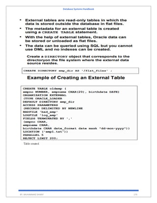 Database Systems Handbook
BY: MUHAMMAD SHARIF 170
 