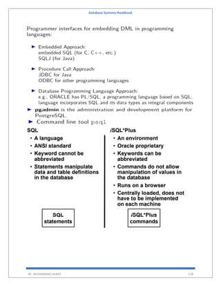 Database Systems Handbook
BY: MUHAMMAD SHARIF 178
 