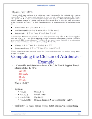 Database Systems Handbook
BY: MUHAMMAD SHARIF 220
 