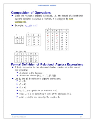 Database Systems Handbook
BY: MUHAMMAD SHARIF 273
 