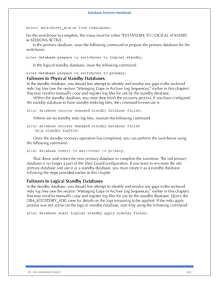 Database Systems Handbook
BY: MUHAMMAD SHARIF 481
 