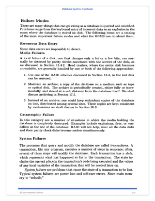 Database Systems Handbook
BY: MUHAMMAD SHARIF 518
 