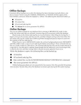 Database Systems Handbook
BY: MUHAMMAD SHARIF 520
 