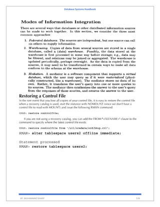 Database Systems Handbook
BY: MUHAMMAD SHARIF 539
 
