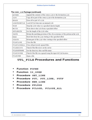 Database Systems Handbook
BY: MUHAMMAD SHARIF 709
 
