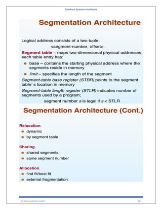 Database Systems Handbook
BY: MUHAMMAD SHARIF 282
 