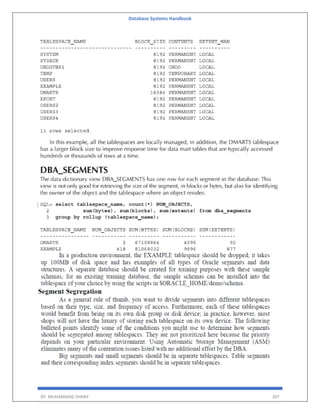 Database Systems Handbook
BY: MUHAMMAD SHARIF 307
 