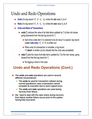 Database Systems Handbook
BY: MUHAMMAD SHARIF 318
 