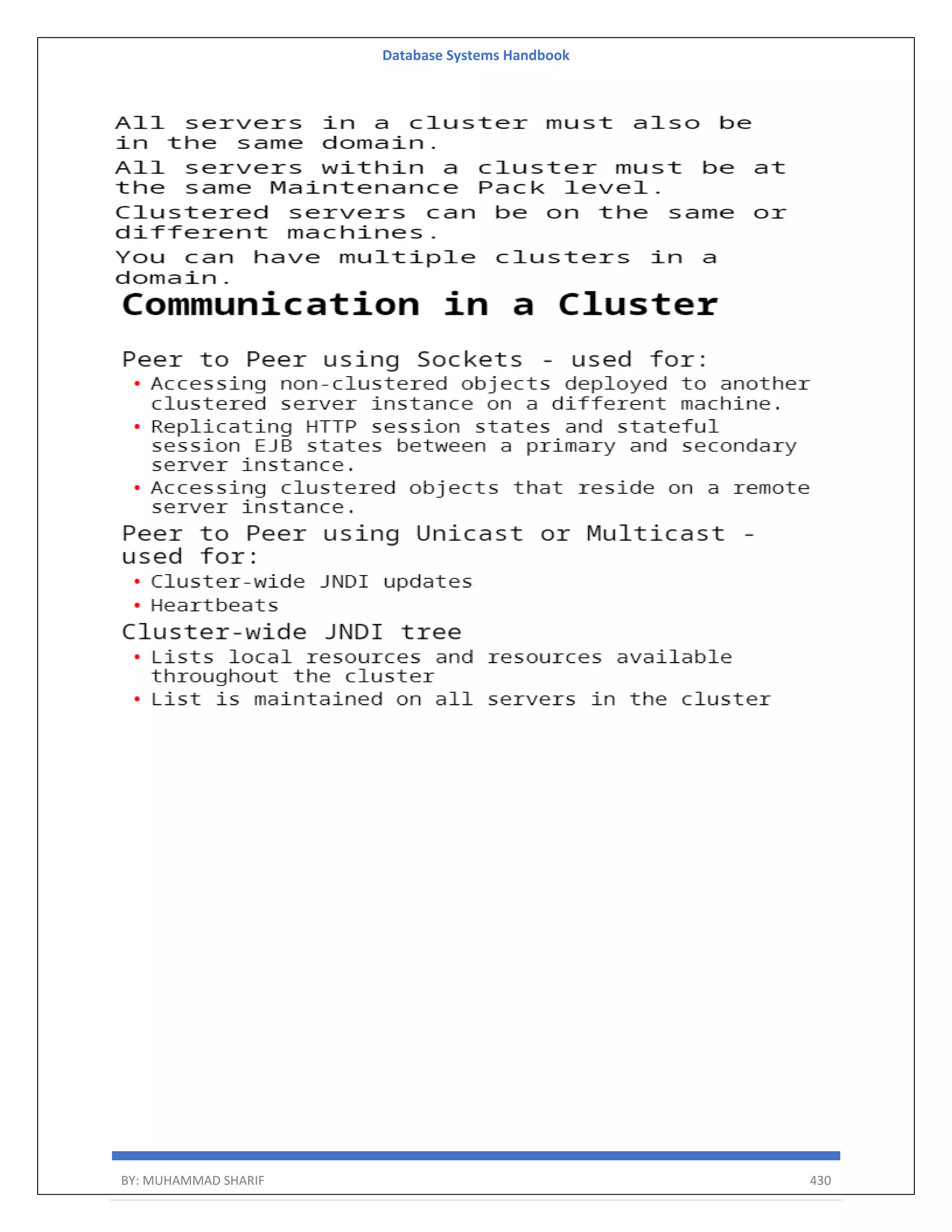 Database Systems Handbook BY: MUHAMMAD SHARIF 430 