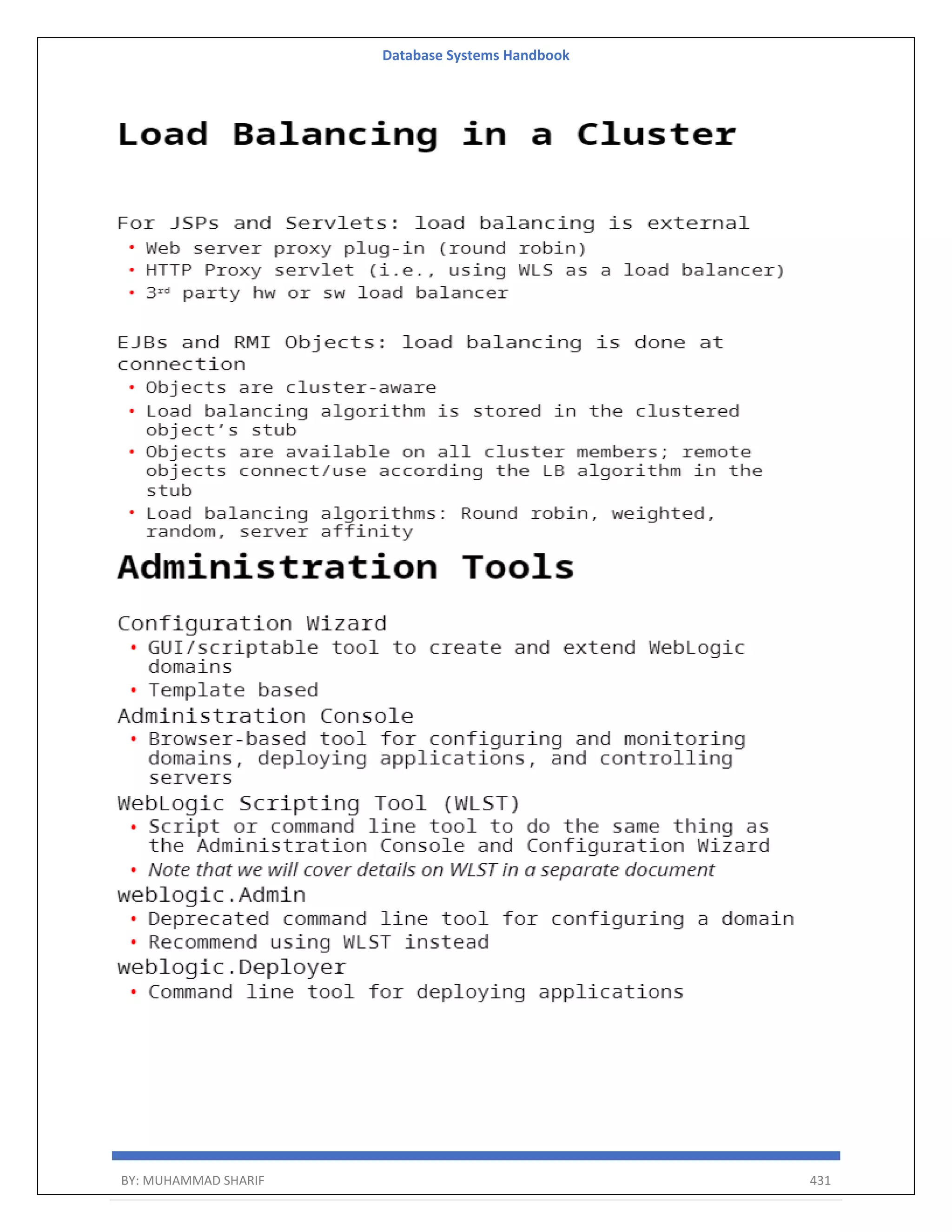 Database Systems Handbook BY: MUHAMMAD SHARIF 431 