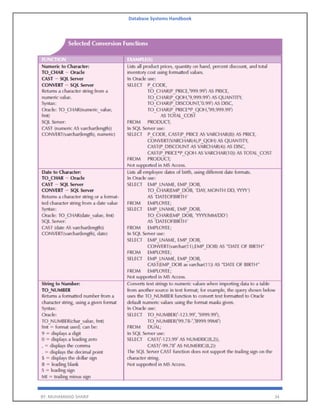 Database Systems Handbook
BY: MUHAMMAD SHARIF 34
 