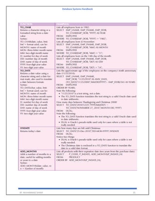 Database Systems Handbook
BY: MUHAMMAD SHARIF 35
 
