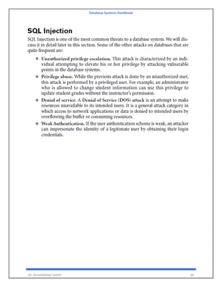 Database Systems Handbook
BY: MUHAMMAD SHARIF 89
 