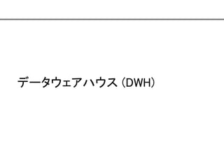 データウェアハウス (DWH)

 
