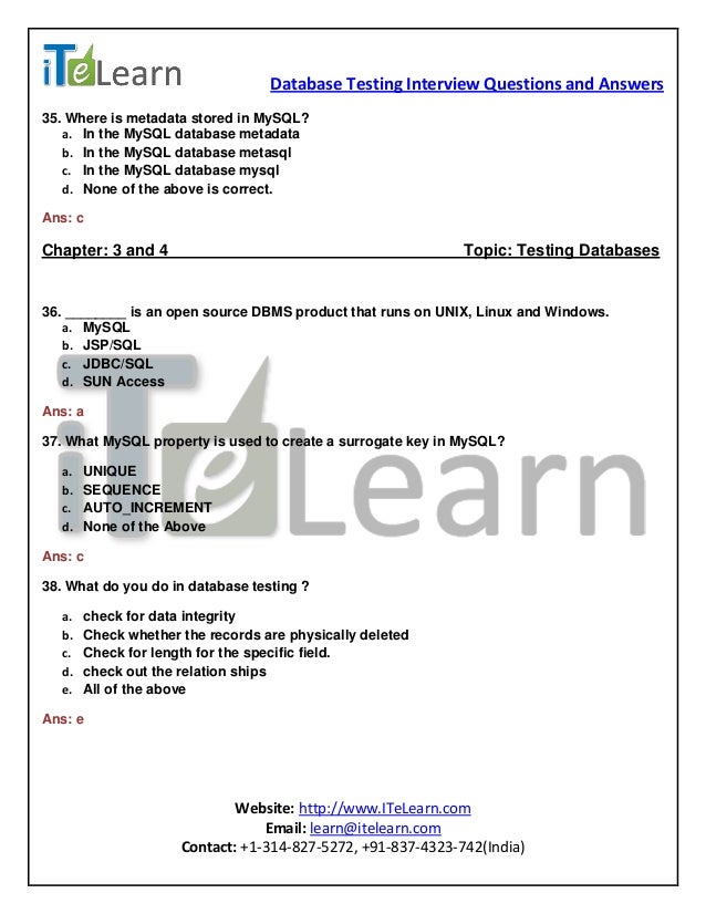 database administrator interview questions