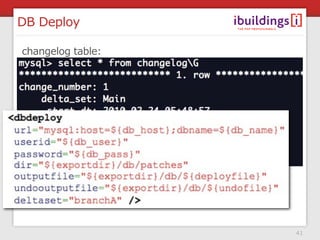 DB Deploy

changelog table:




                   41
 