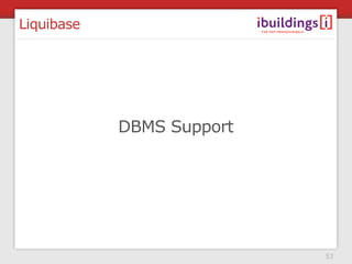 Liquibase




            DBMS Support




                           53
 