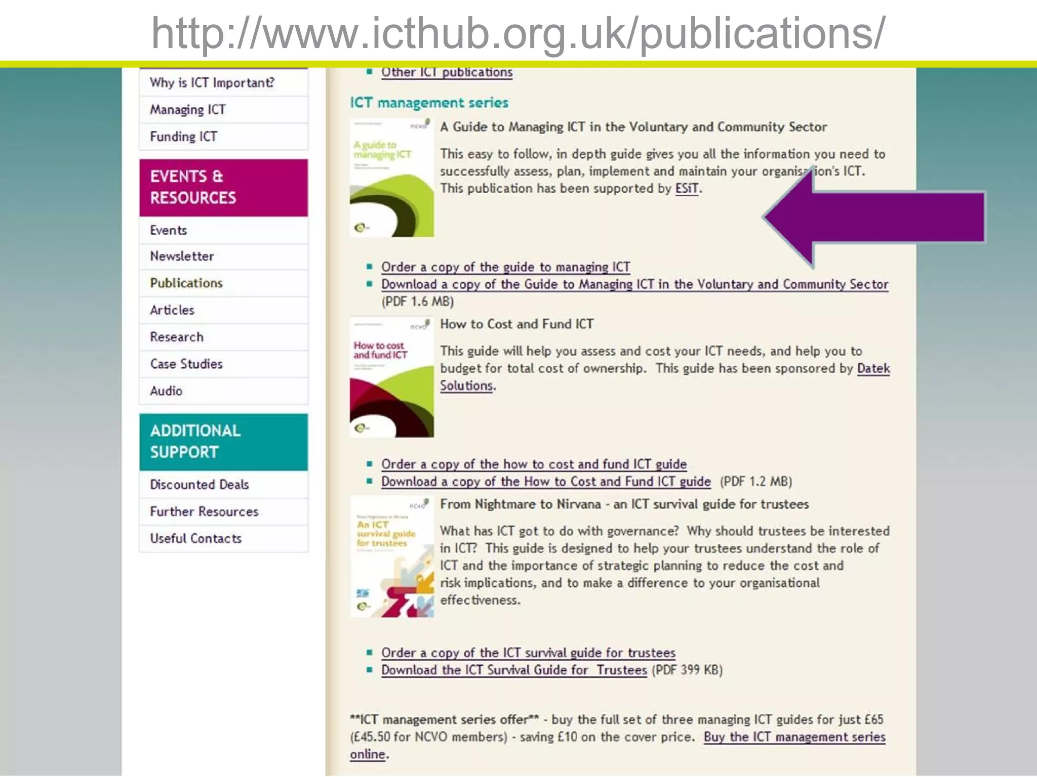 http://www.icthub.org.uk/publications/
 