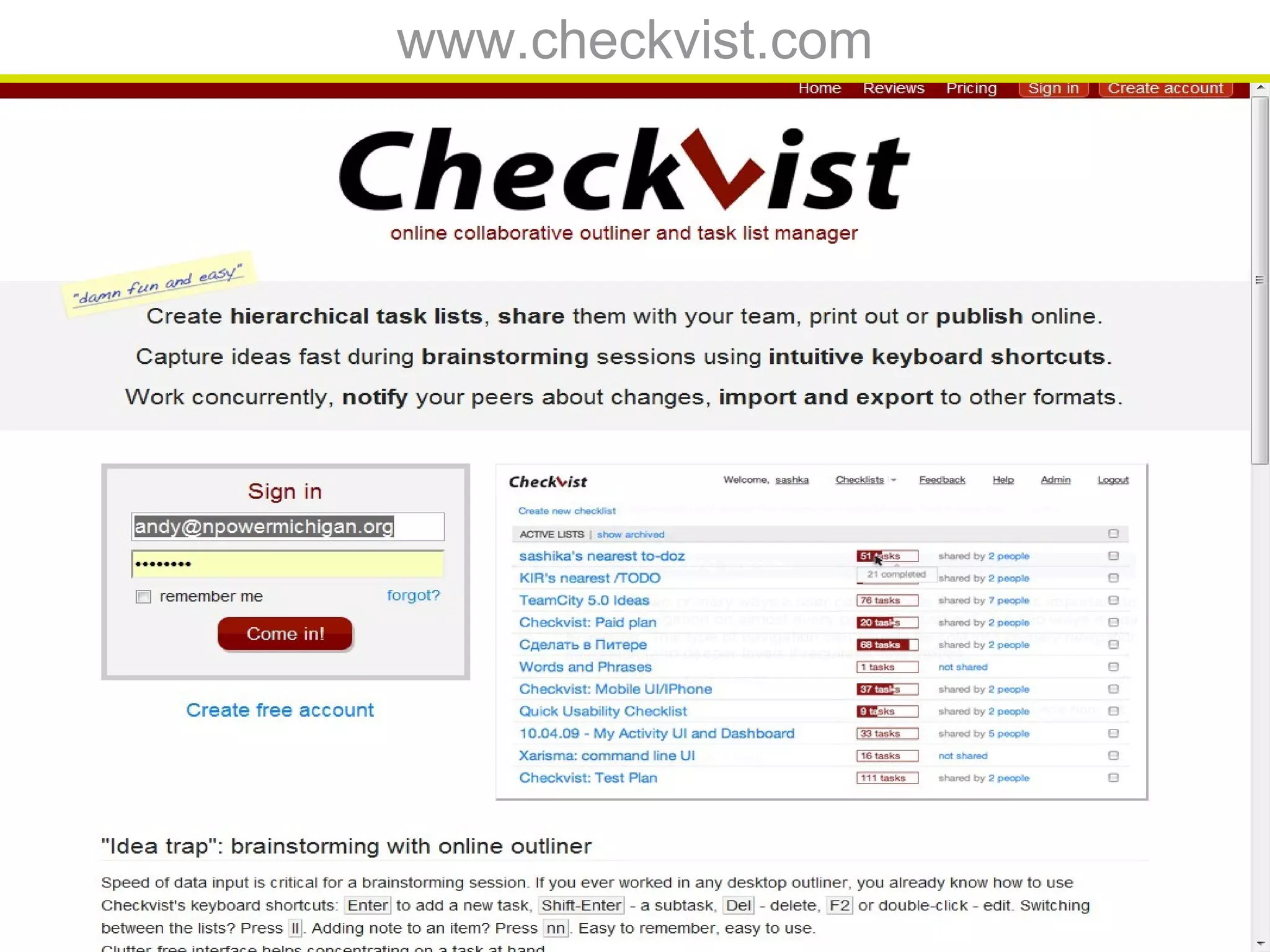 www.checkvist.com
 